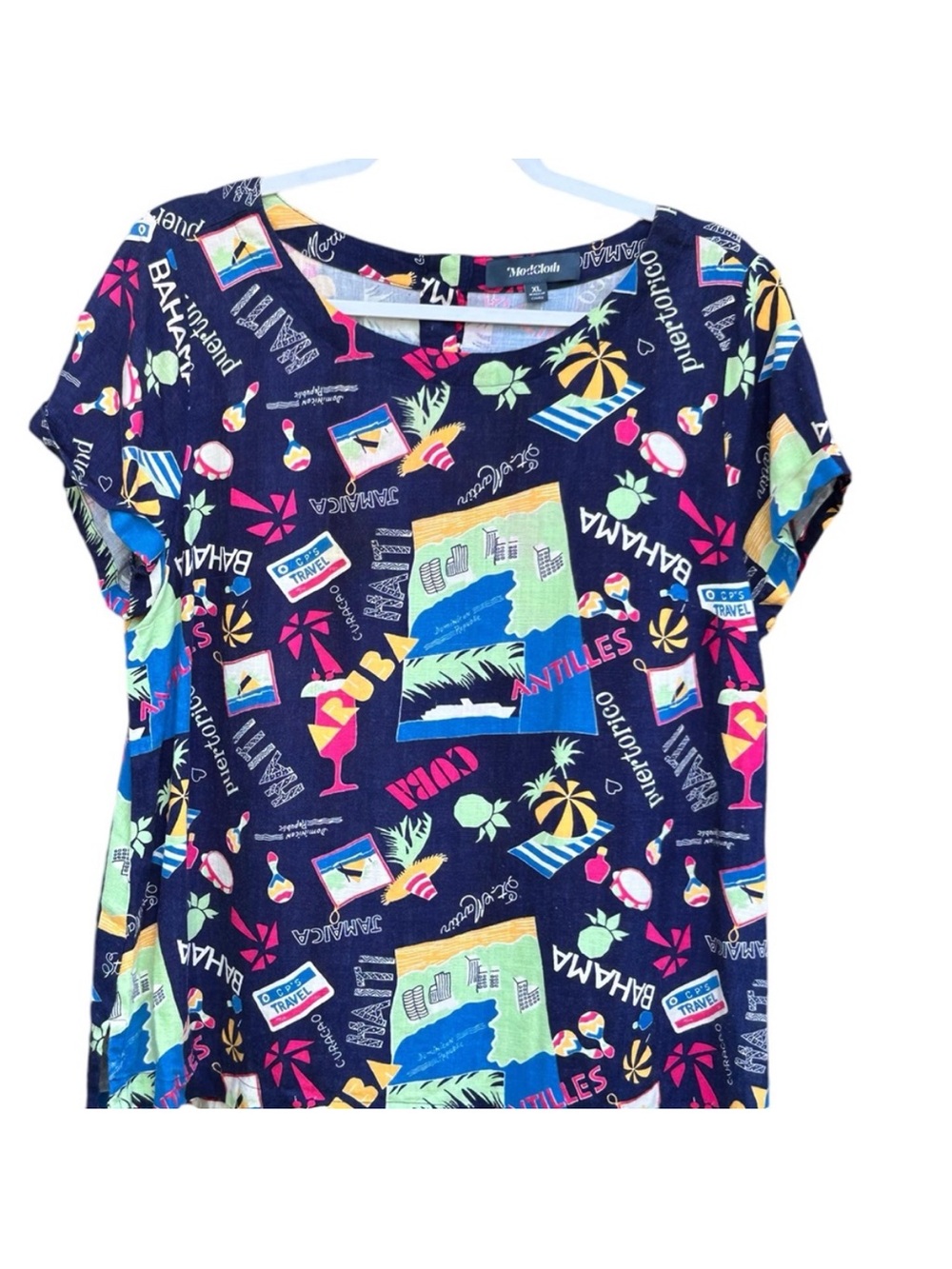 ModCloth Delightful Demeanor
Travel Print Shirt Size XL